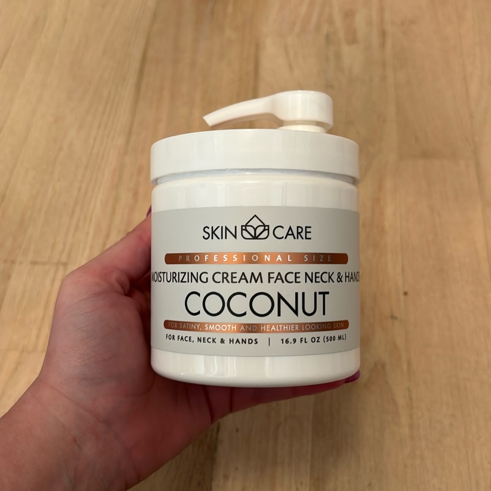 NEW Skin Care Coconut Moisturizing Cream for Face, Neck, & Hands 16.9 oz